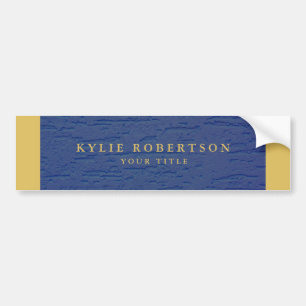 Blauw Gouden Kleuren Professioneel Trendy Modern Bumpersticker