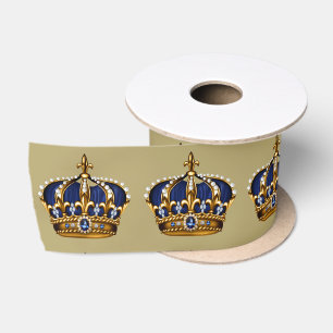 Blauw Gouden Kroonprins Baby Shower Lint