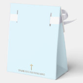 Blauw gouden kruis Baby Doop Dank u Custom Bedankdoosjes (Achterkant)