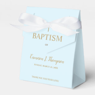 Blauw gouden kruis Baptisme Bedankt Aangepast Bedankdoosjes
