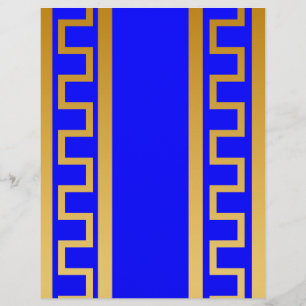 Blauw gouden patroon flyer