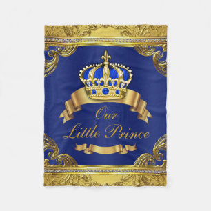 Blauw Gouden Prins Fancy Prins Baby Fleece Deken
