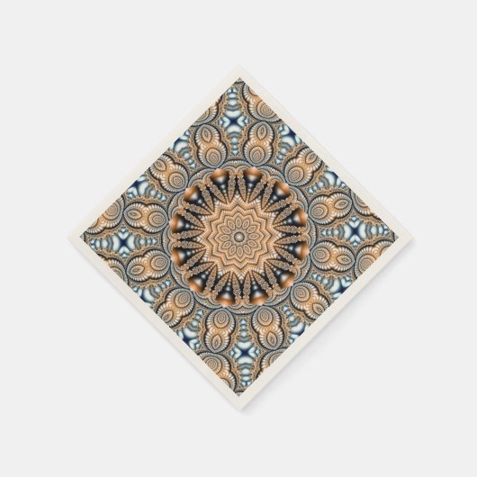 Blauw Gouden Servetten (Hoek)