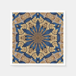 Blauw Gouden Sier Servetten