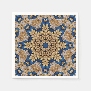 Blauw Gouden Sier Servetten