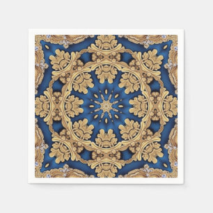 Blauw Gouden Sier Servetten
