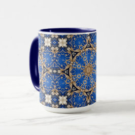 Blauw Gouden Siermug Mok