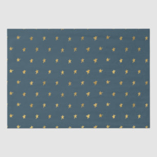 Blauw gouden sterren tissuepapier