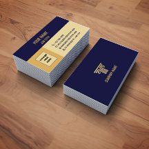 Blauw Gouden Zakelijke QR Code Visitekaartje