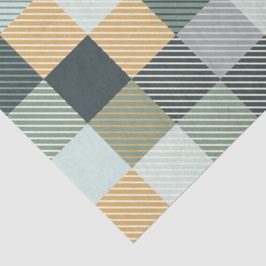 Blauw goudgroen spelenderpapier tissuepapier (Detail)