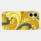  blauw goudpatroon Case-Mate iPhone case (Achterkant (horizontaal))