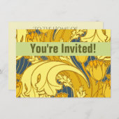  blauw goudpatroon kaart (Voorkant / Achterkant)