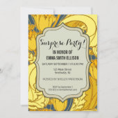  blauw goudpatroon kaart (Voorkant)