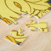  blauw goudpatroon legpuzzel (Zijkant)