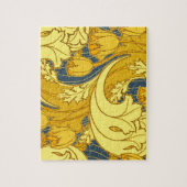  blauw goudpatroon legpuzzel (Verticaal)