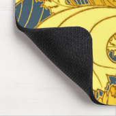 blauw goudpatroon muismat (Hoek)