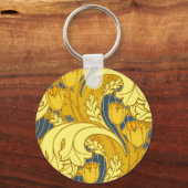  blauw goudpatroon sleutelhanger (Voorkant)