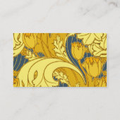 blauw goudpatroon visitekaartje (Achterkant)