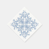 Blauw  Grace Victoriaans Boho Bloemen Bruiloft Servet (Hoek)