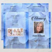 Blauw graf Funeral Sjabloon (Voorkant / Achterkant)