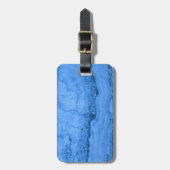 Blauw Graniet patroon blauw marmer blauwe rotsstee Bagagelabel (Voorkant verticaal)