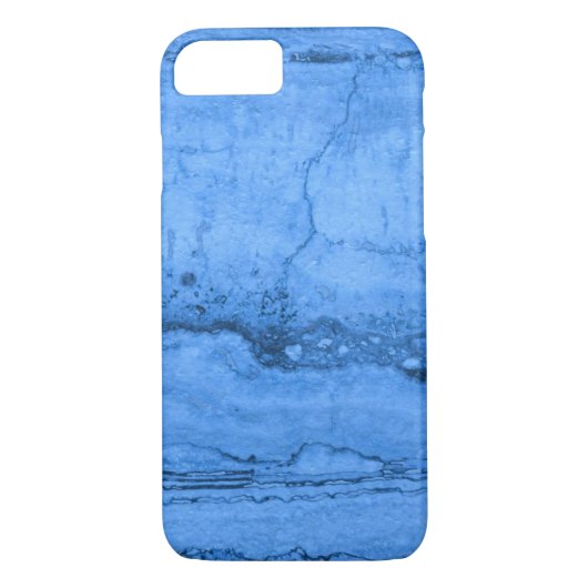 Blauw Graniet patroon blauw marmer blauwe rotsstee Case-Mate iPhone Case (Achterkant)