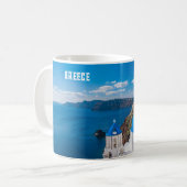 Blauw Griekenland Koffiemok (Voorkant links)