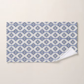 Blauw grijs Aztec patroon betegeld Bad Handdoek (Handdoek)