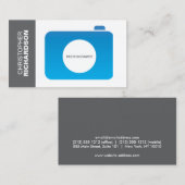 BLAUW/GRIJS CAMERA LOGO Visitekaartje (Voorkant / Achterkant)