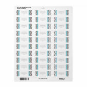 Blauw Grijs Chevrons Custom Return Adres Labels (Full Sheet)