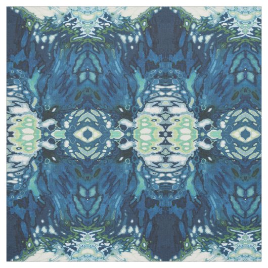 Blauw, grijs, crème en wit weefsel "Dublin" Stof (Swatch)