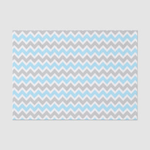 Blauw grijs doekje van Chevron / baby shower van j Tissuepapier