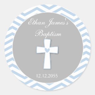 Blauw Grijs Doop Voor Stickers Labels