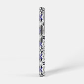 Blauw, Grijs en Wit Diamantpatroon Mobiel Samsung Galaxy Hoesje (Rechterkant)