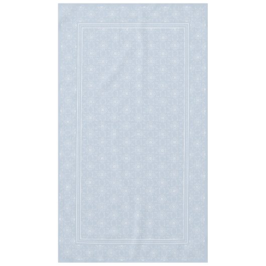 Blauw grijs en wit elegant Damasstijlpatroon Tafelkleed (Voorkant)