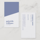 Blauw grijs en wit minimalistisch ontwerp visitekaartje (Voorkant / Achterkant)