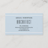 Blauw grijs en wit monogram modern geometrisch visitekaartje (Achterkant)