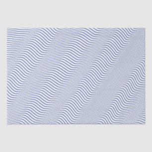 Blauw grijs en wit Quirky Waves Patroon Tissuepapier