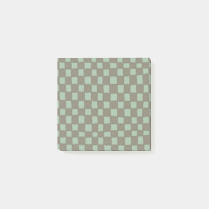 Blauw Grijs Geruit Patroon Modern Checkerboard Post-it® Notes