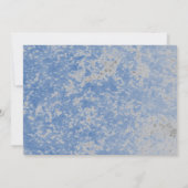 Blauw & Grijs Marmer Sla de datum op Save The Date (Achterkant)