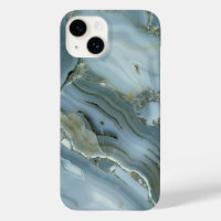 Blauw Grijs Marmeren Patroon iPhone / Android