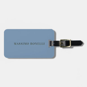 Blauw Grijs Minimalistisch Eenvoudig Leesbaar Mode Bagagelabel