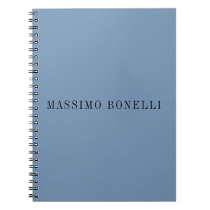 Blauw Grijs Minimalistisch Eenvoudig Leesbaar Mode Notitieboek