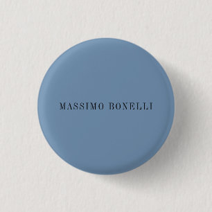 Blauw Grijs Minimalistisch Eenvoudig Leesbaar Mode Ronde Button 3,2 Cm
