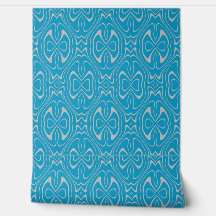 Blauw Grijs Modern Patroon Wallpaper