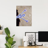 blauw | grijs poster (Thuiskantoor)