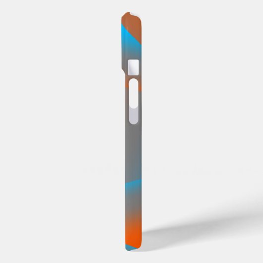 Blauw Grijs Sinaasappel Ombre Geometrische Abstrac Case-Mate iPhone Case (Achterkant / Links)