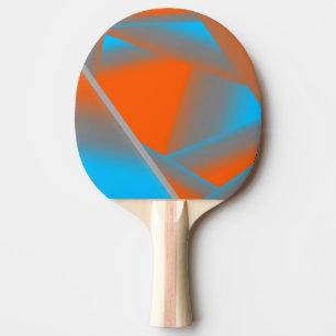 Blauw Grijs Sinaasappel Ombre Geometrische Abstrac Tafeltennisbatje