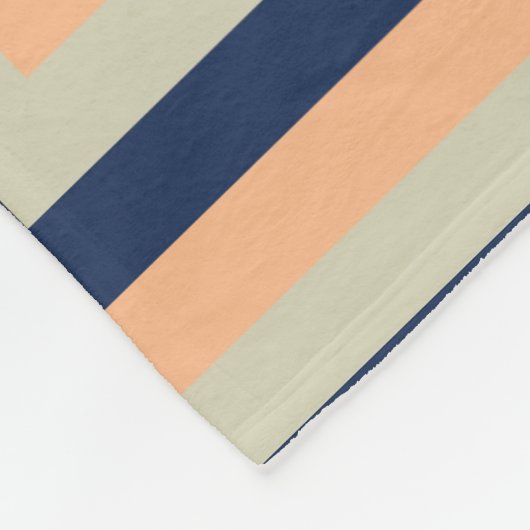 Blauw Grijs Sinaasappel Vierkantjes Geometrisch Pa Fleece Deken (Hoek)