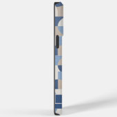 Blauw Grijs Tan Beige Geometric Case-Mate iPhone Case (Achterkant / Rechts)